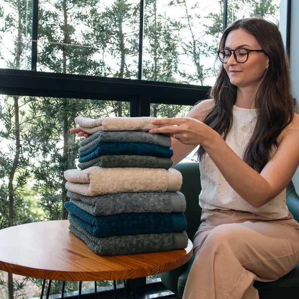 Toalha Preto com Prata